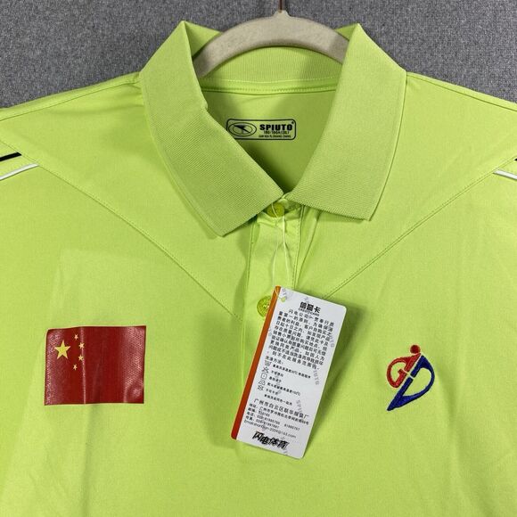 SPIUTO young Men Sport Polo 2xl US M Lime Green NWT - Picture 4 of 4